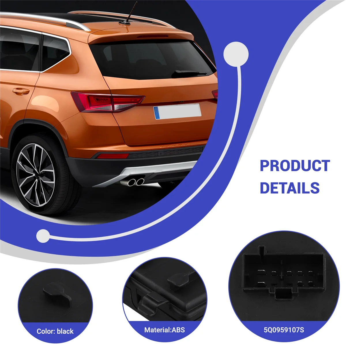 

ABQA-Car Trunk Control Module for VW MQB Passat B8 Tiguan MK2 Tailgate Rear Hatch Control Unit 5Q0 959 107 S 5Q0959107S