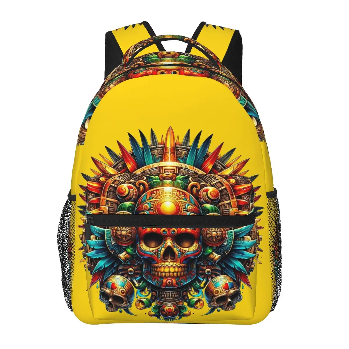 

Aztec Skull Majesty Ancient Civilization Inspired Backpacks Boys Girls Bookbag Children School Bags Kids Rucksack Shoulder Bag