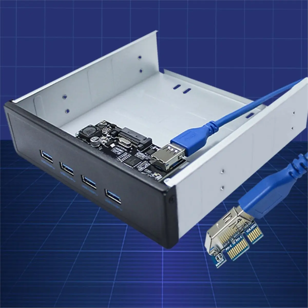 618-mega-sale-hub-usb-30-a-4-porte-scheda-splitter-pci-e-1x-a-4-porte-usb-30-per-pannello-frontale-slot-floppy-per-case-pc-desktop-tower