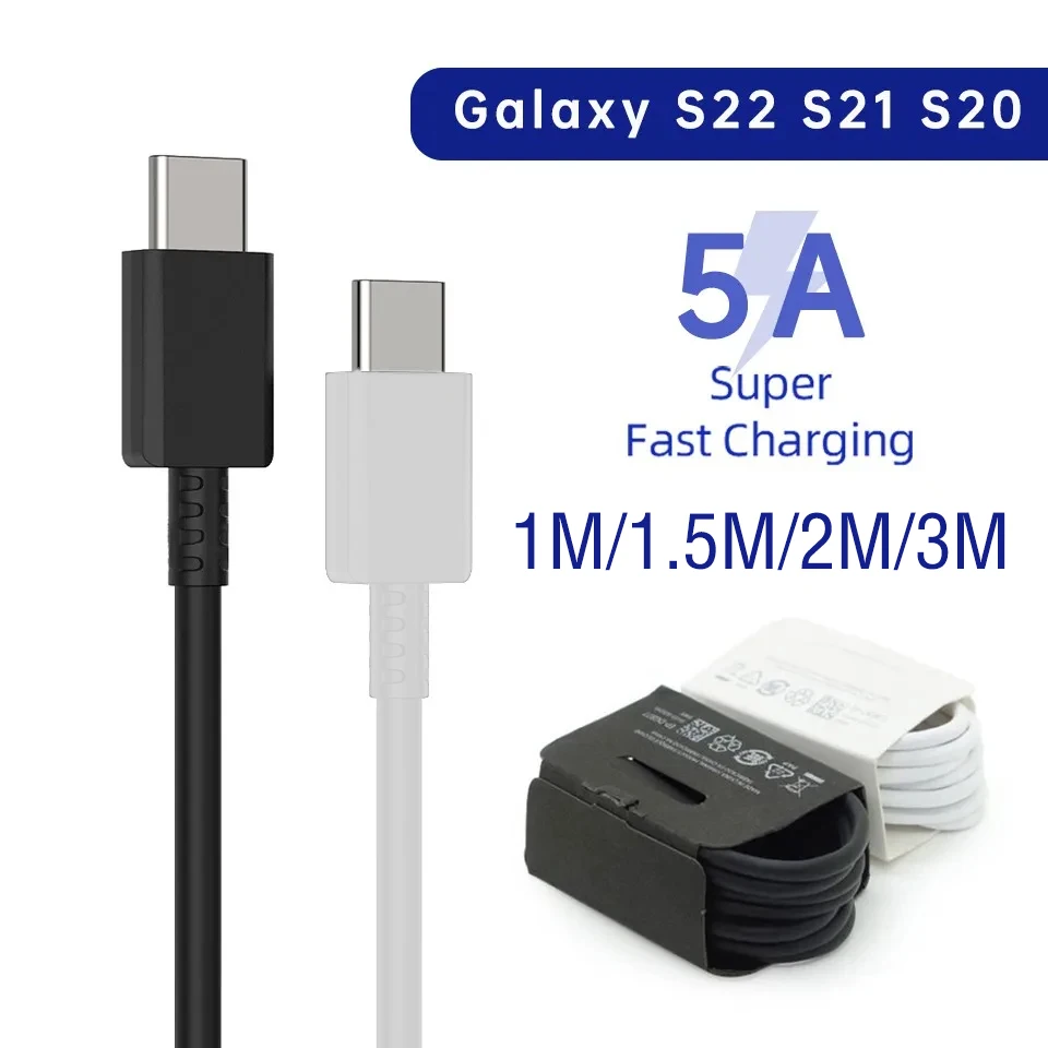 PD 45W USB Type C Cable For Samsung Galaxy S20 S21 S22 S23 Ultra Note 10 5G 20 A53 A54 Super Fast Charging USB C Data Cable