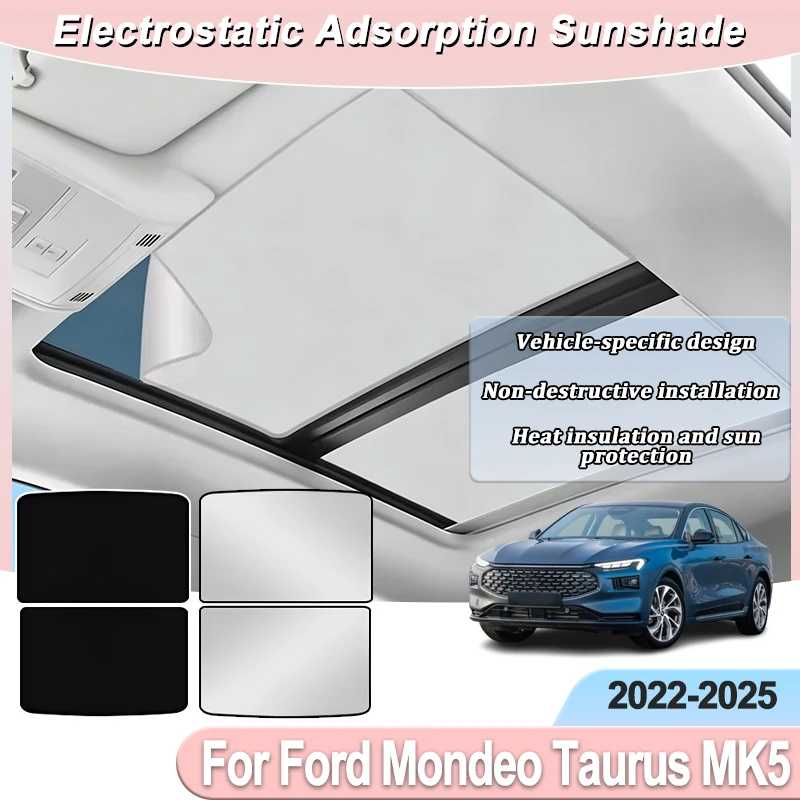 

For Ford Mondeo Taurus MK5 2022 2023 2024 2025 Car Sunroof Sunshades Electrostatic Adsorption Sun Shade Skylight Roof Auto Parts