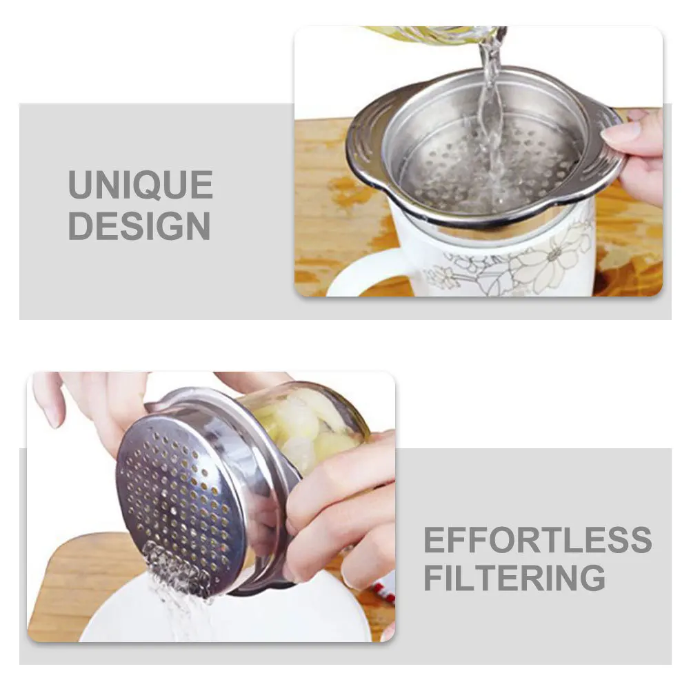 

Stainless Steel Can Strainer Easy Clean Kitchen Gadget Water Filter Debris Remover Metal Round Colander
