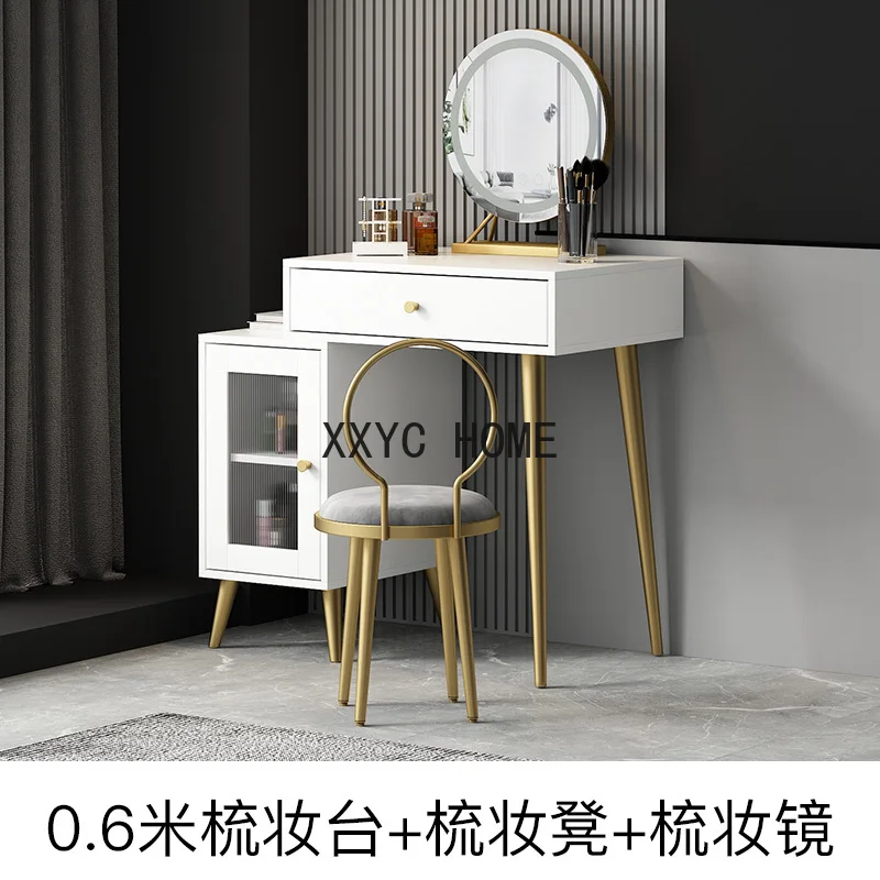 Nordic Entry Lux Style Dresser with Mirror Simple Modern Bedroom Dresser Makeup Table