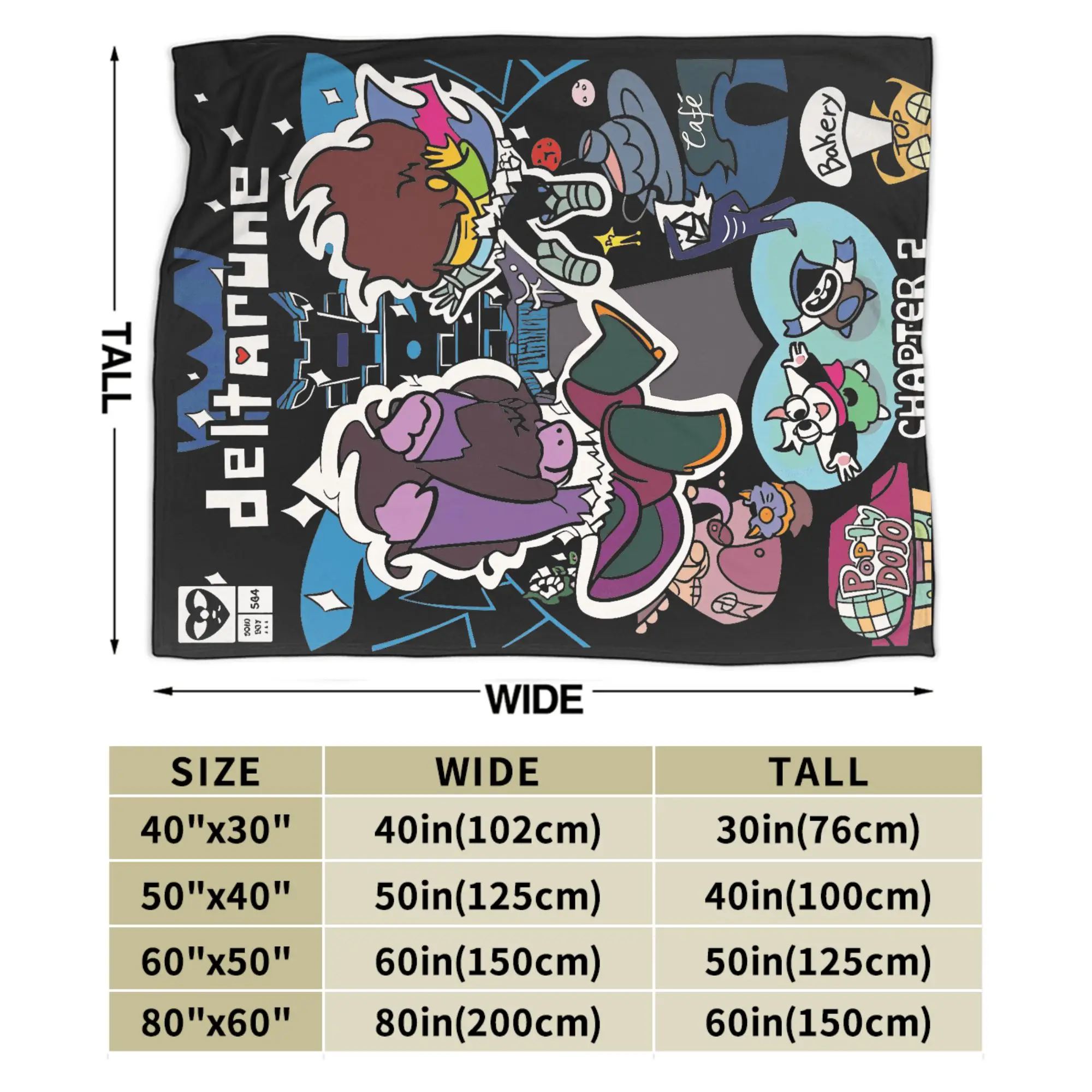 Deltarune Game Kris Susie Ralsei and Tenna   Blanket Quality Super Warm  Throw Blanket Winter Picnic Outdoor Novelty Bedspread