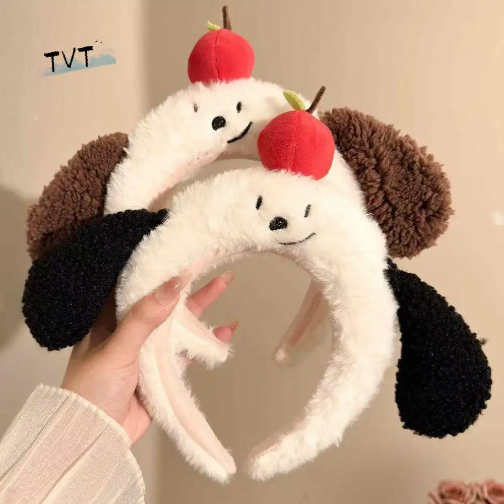 

Puppy Ear Cartoon Headband Dog Cat Fluffy Plush Headband Korean Style Photography Face Wash Headband Winter Hair Accessories