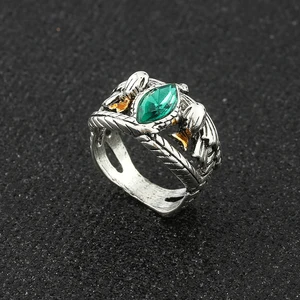 Lord Ring of Barahir, Aragorn, Gondor, Cincin Kristal Hijau, Kreativitas Cosplay, Perhiasan Kepribadian, Hadiah untuk Pria 10 pedang gandalf penjualan terbaik - №