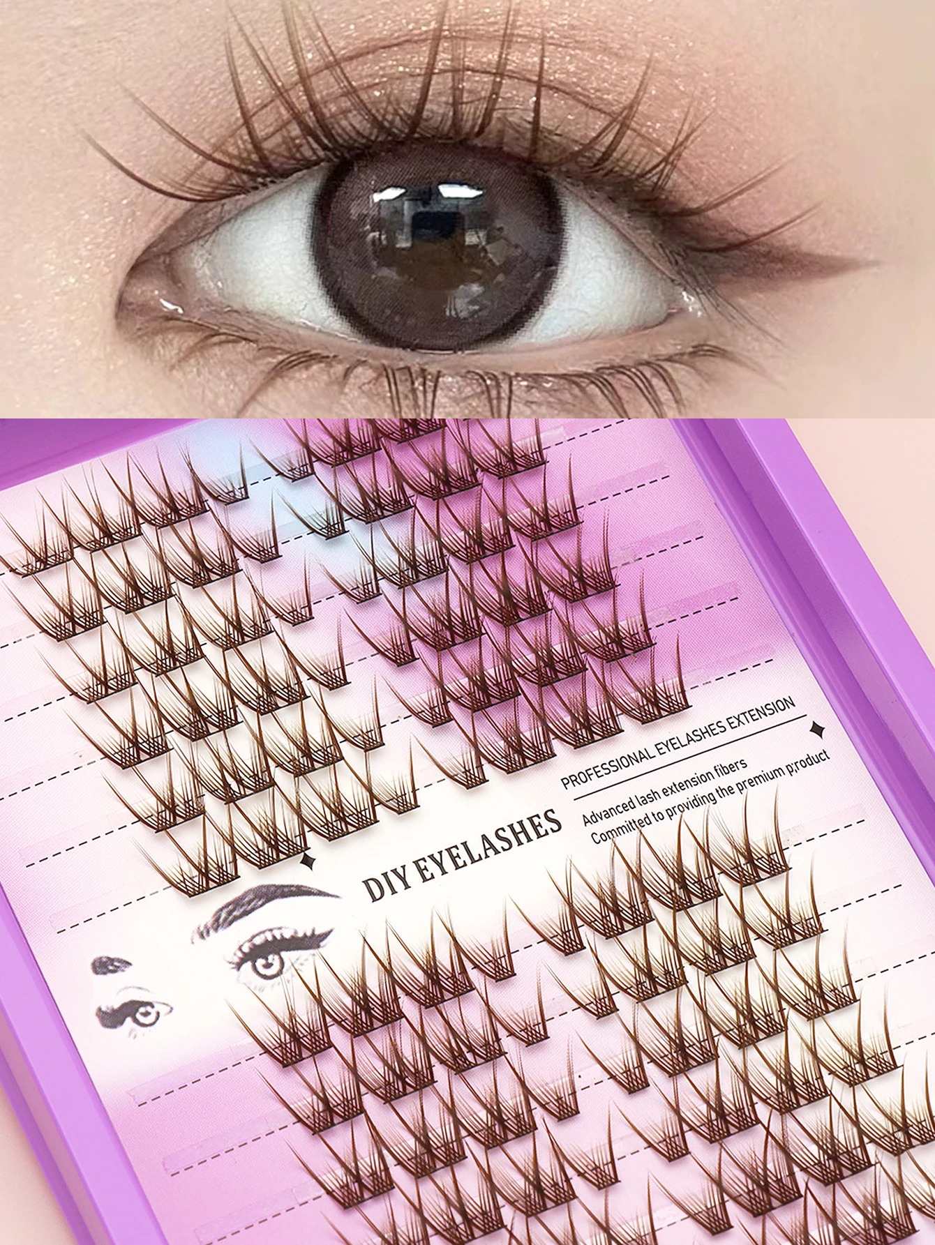 Kahverengi Tatlı Kız Stili Küm - Eyelash Extension Anime Style incelemesi ve fiyatı