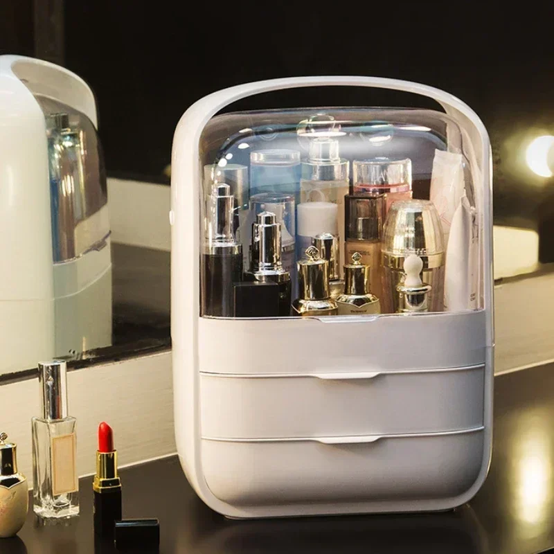 

2025 Portable Dustproof Makeup Organizer Drawer Type Desktop Storage Box Storage and Organization Useful Things for Home Gadgets