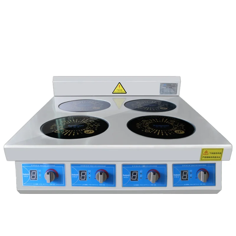 

Commercial 3500W Desktop Induction Cooker Intelligent Iron Four-Eye Cooking Pot Machine Electromagnetic Heating