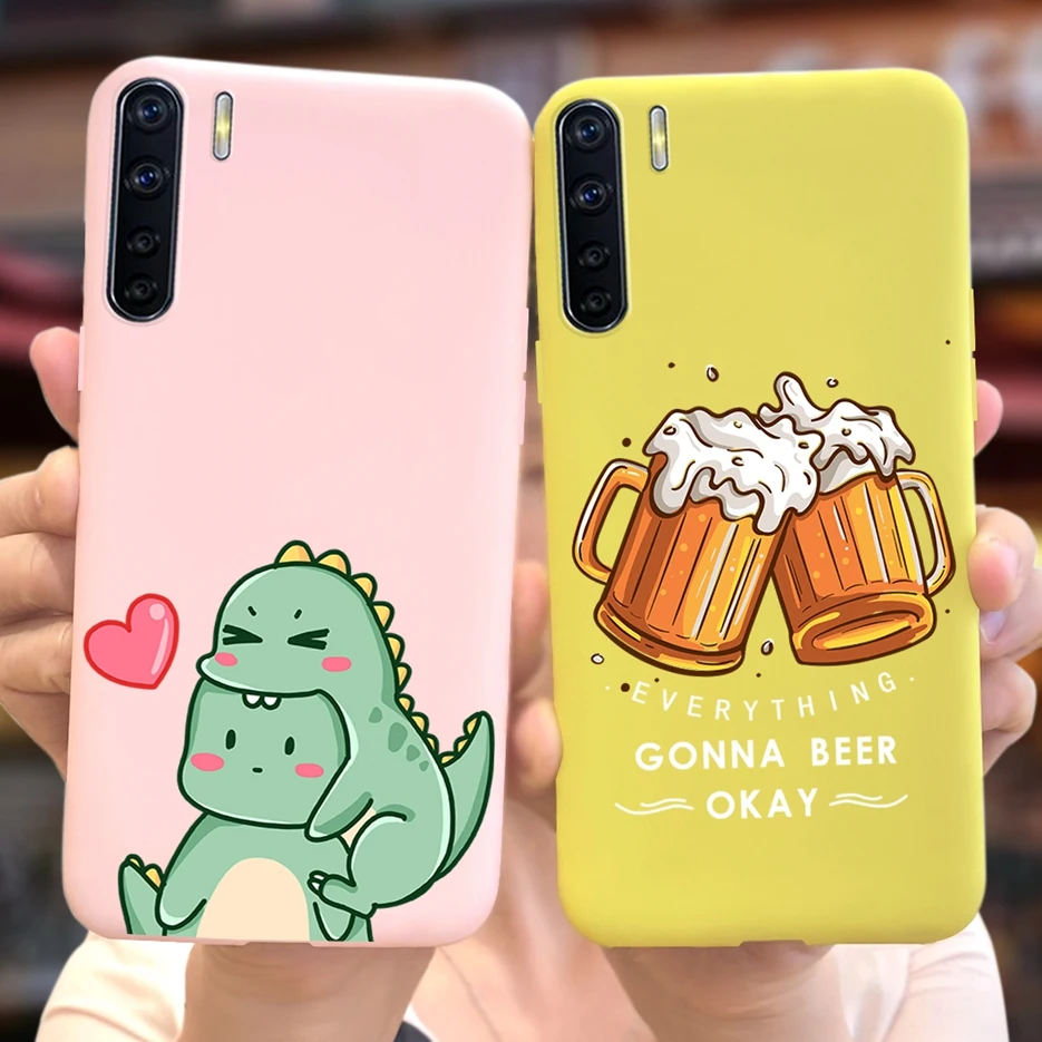 For Oppo A91 Case Oppo Reno3 CPH2043 Cute Astronauts Cartoon Cover Soft TPU Phone Case For Oppo F15 Reno 3 OppoA91 Fundas Bumper