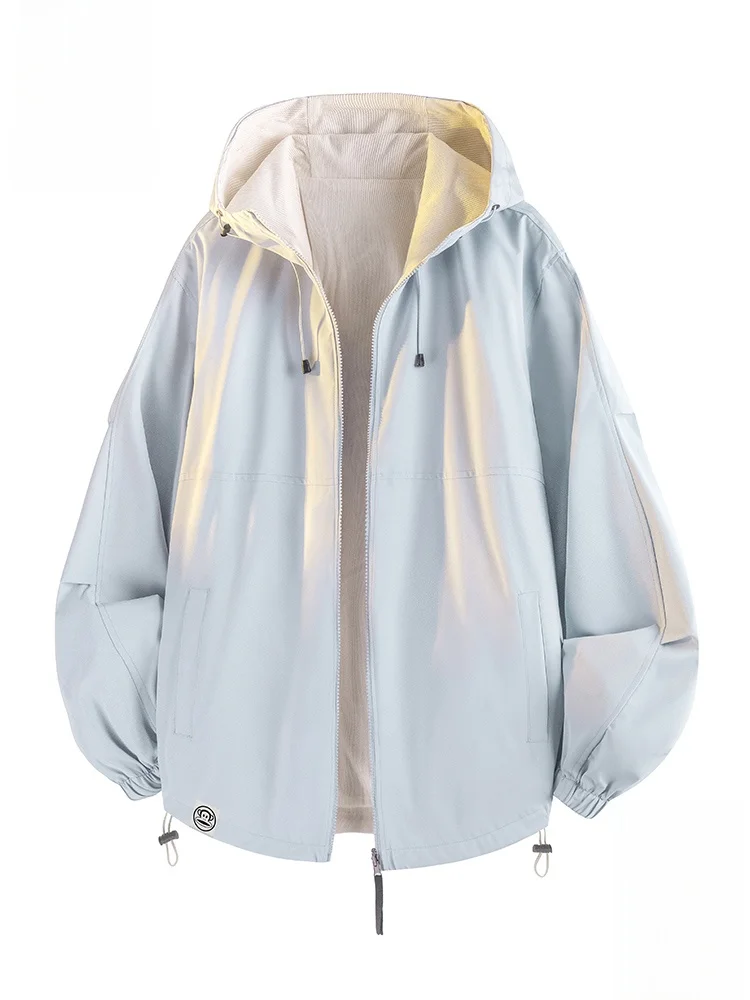 

Куртка Paul Frank с капюшоном, двусторонняя, свободного кроя, молодежная, осенняя коллекция, из прочного полиэстера и нейлона