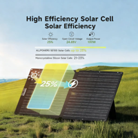 ALLPOWERS SE100 100W Portable Foldable Solar Panel Charger Monocrystalline Solar Cell IP68 for Camping Emergency Power Station