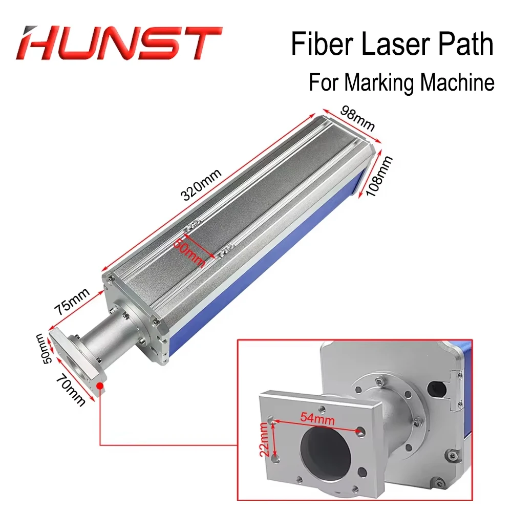 HUNST Fiber Laser Path Blue  Standard Path Housing Rayucs MAX JPT Interface for Laser Marking and Engraving Machine