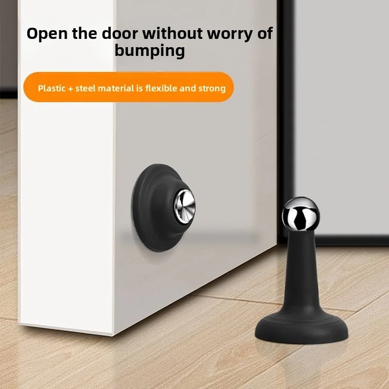 No-Drill Door Stopper for Room Bedroom Door Fixed Wall Protection Anti-Collision Household Silicone Strong Suction Floor Stopper - view 6