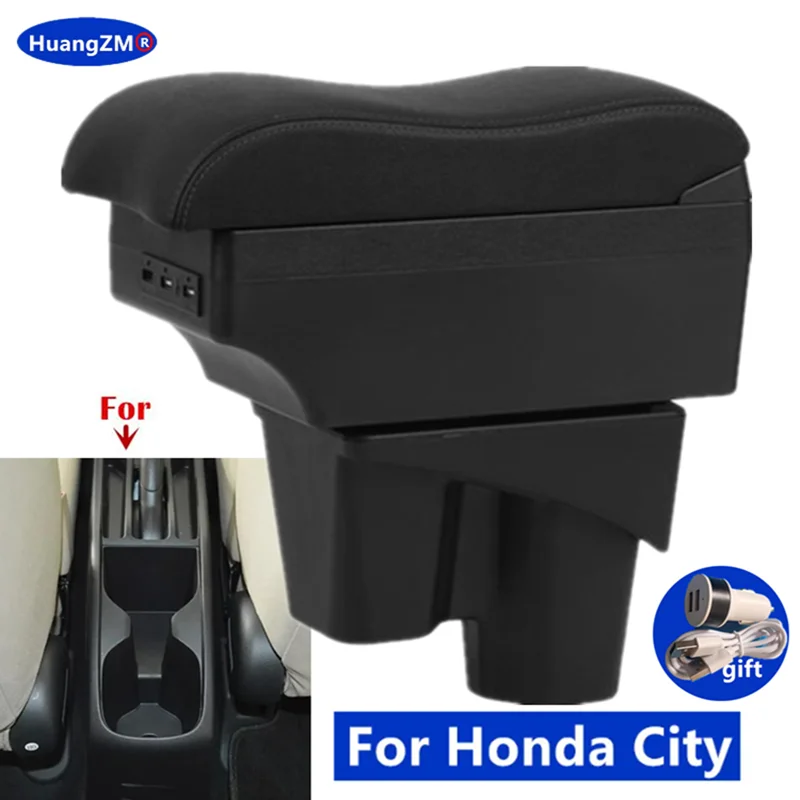 Auto-Armlehnenbox für Honda City, Armlehnenbox für Honda New City, Mittelkonsole, Aufbewahrungsbox, spezielles Nachrüstzubehör für den Innenraum