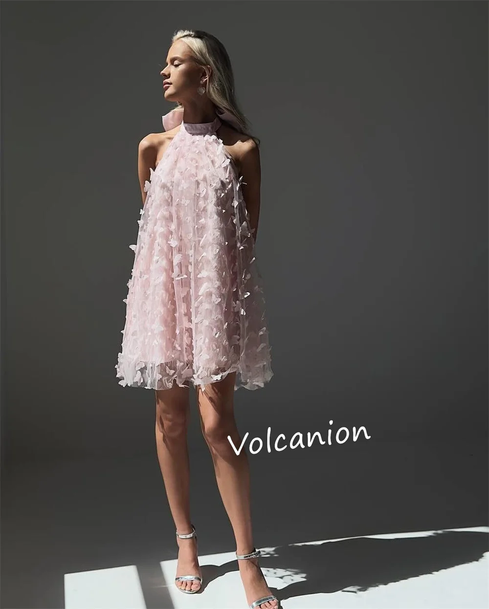 Короткие платья трапециевидной формы с лямкой на бретельках по индивидуальному заказу, вечерние, повседневные, простые, доступны размеры