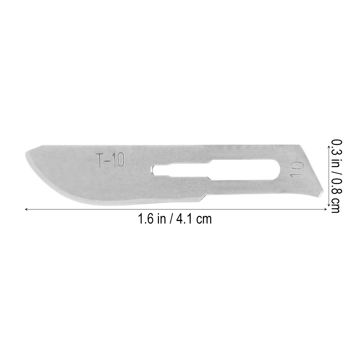 10 PCS Multifunctional Stainless Steel Blades Surgical Blades - Size 10 (Silver) Surgical blade