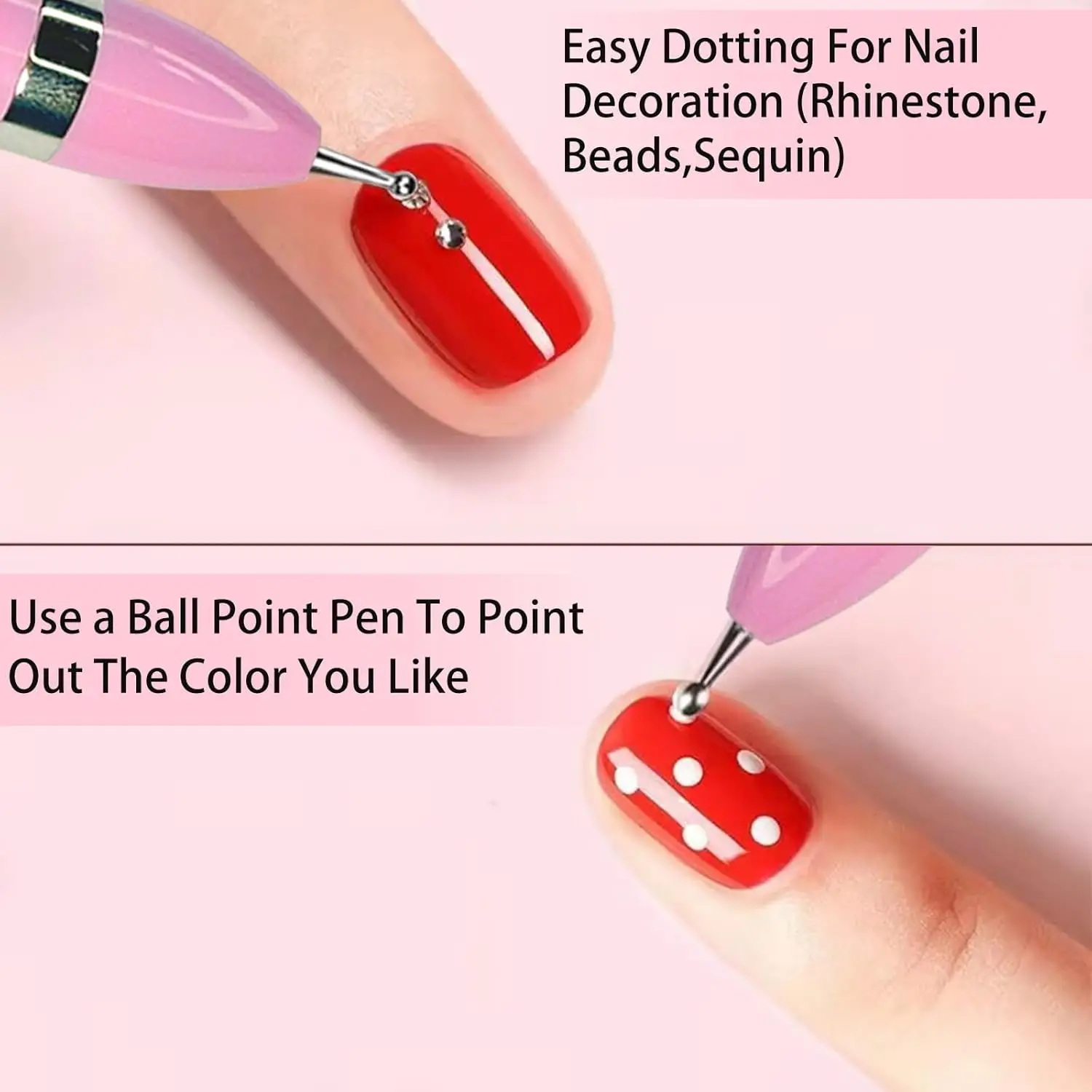 4 in 1 rosa tipo pressa per nail art che punteggia penna a sfera girevole punta da trapano strumenti per manicure per la decorazione di design del gel per smalto