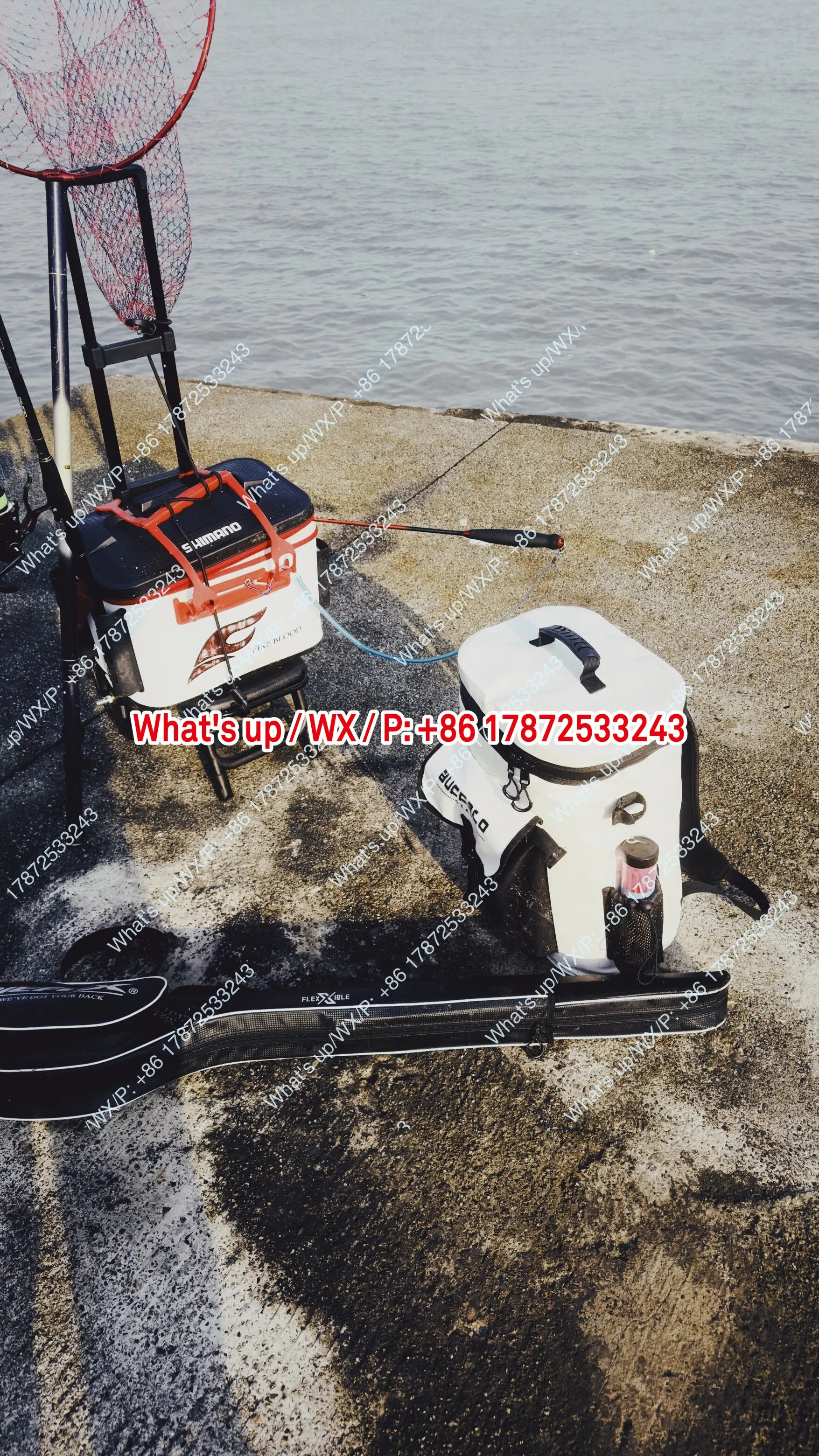 Double shoulder sea fishing insulation bag, extra long, cold insulation, scratch resistant, easy to clean, leak proof