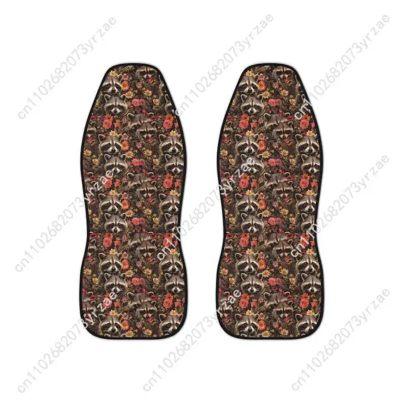 أغطية مقاعد السيارة على شكل زهور الراكون، ديكورات داخلية عالمية صديقة للبيئة، أغطية مقاعد سيارة مريحة قابلة للتنفس