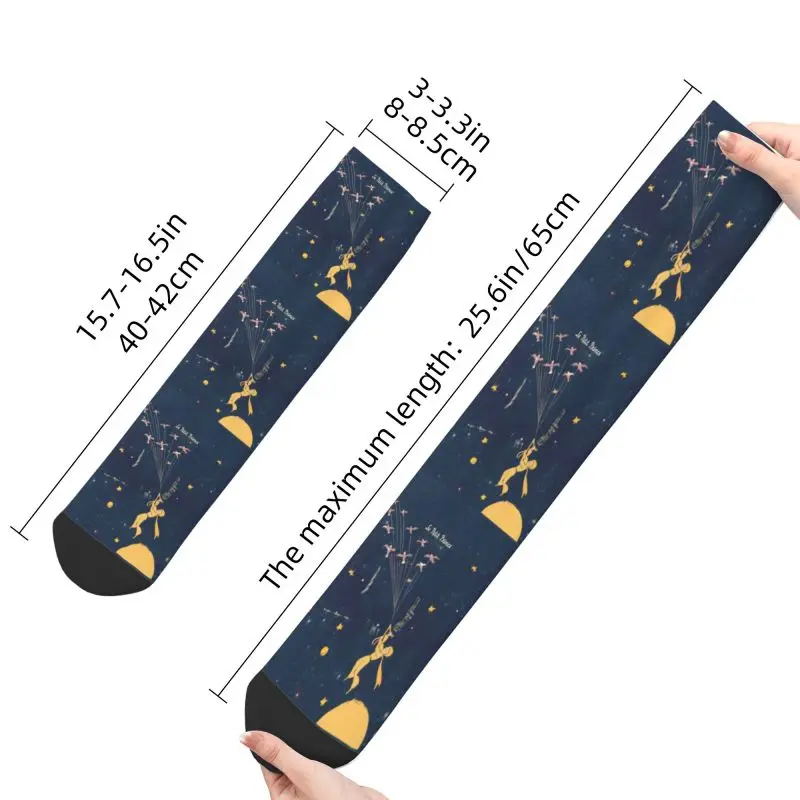 Calcetines de vestir de The Little Prince para hombre y mujer, medias cálidas y divertidas de la novedad de la ficción literaria francesa