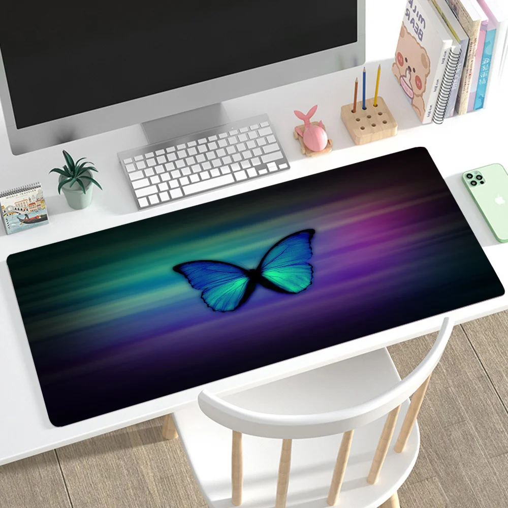 Butterfly Mousepad Mouse Mat Desk Mat With Pad Gaming Accessories Prime Gaming XXL Keyboard Pad Padding Mat