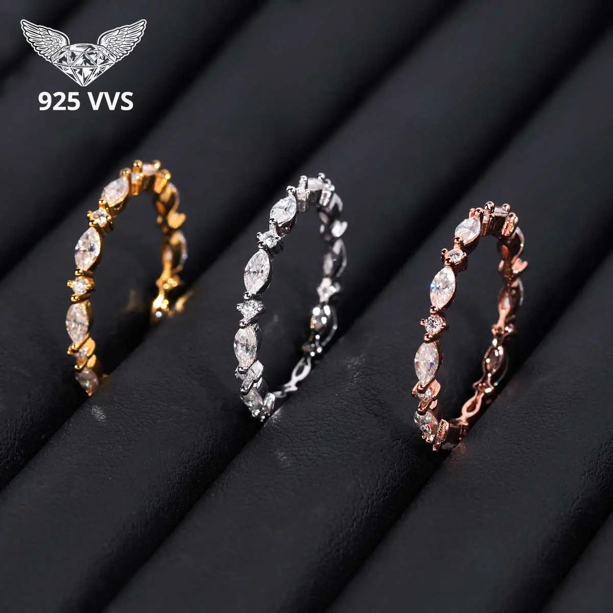 

925 VVS New Ring D Color Horse eye 10 Point Moissanite Ring S925 Silver Personalized High end Light Luxury Style Ring