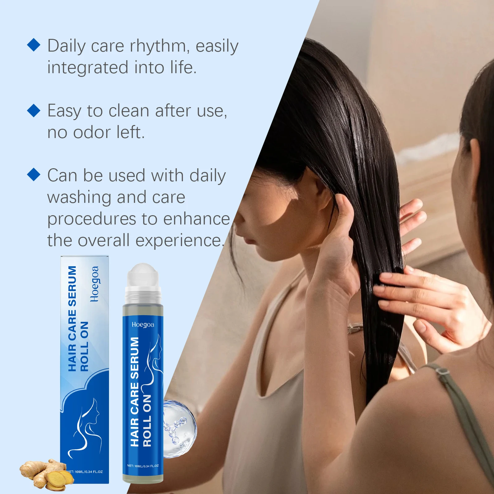 

Шарик для волос с розмарином, шарик для роста волос, против выпадения волос, уменьшение ломации, секущихся кончиков, восстановление поврежденных волос, питательный уход за кожей головы, 10 мл