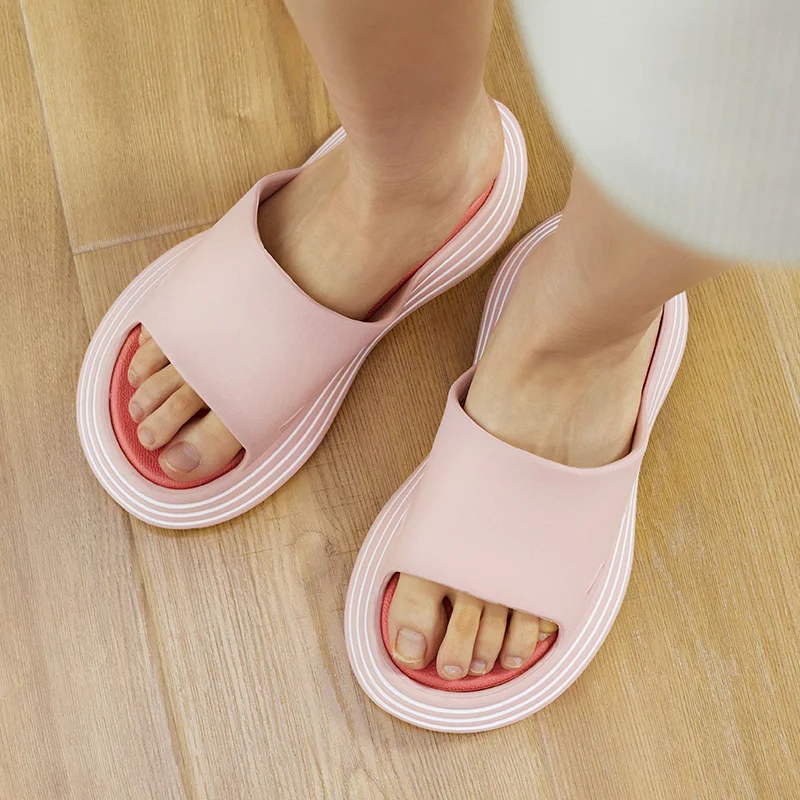 UTUNE Outdoor Women Summer Shoes Runway Slippers Outside EVA Men Beach Slides Soft Thick Sole Non-slip Sandals Indoor Bathroom