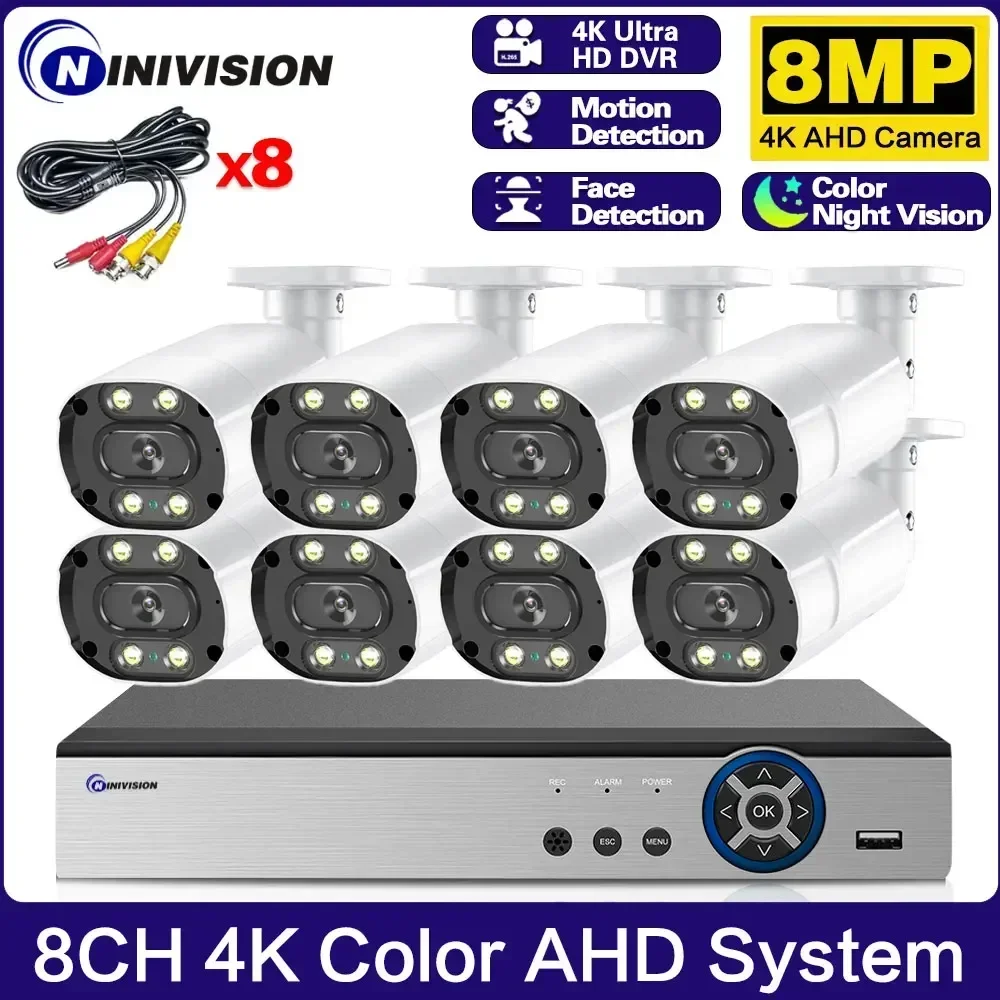 

Face Color Night Vision 6 in1 CCTV Mini DVR TVI CVI AHD CVBS IP Camera Digital Video Recorder 8CH 4K AHD DVR 8MP Security System