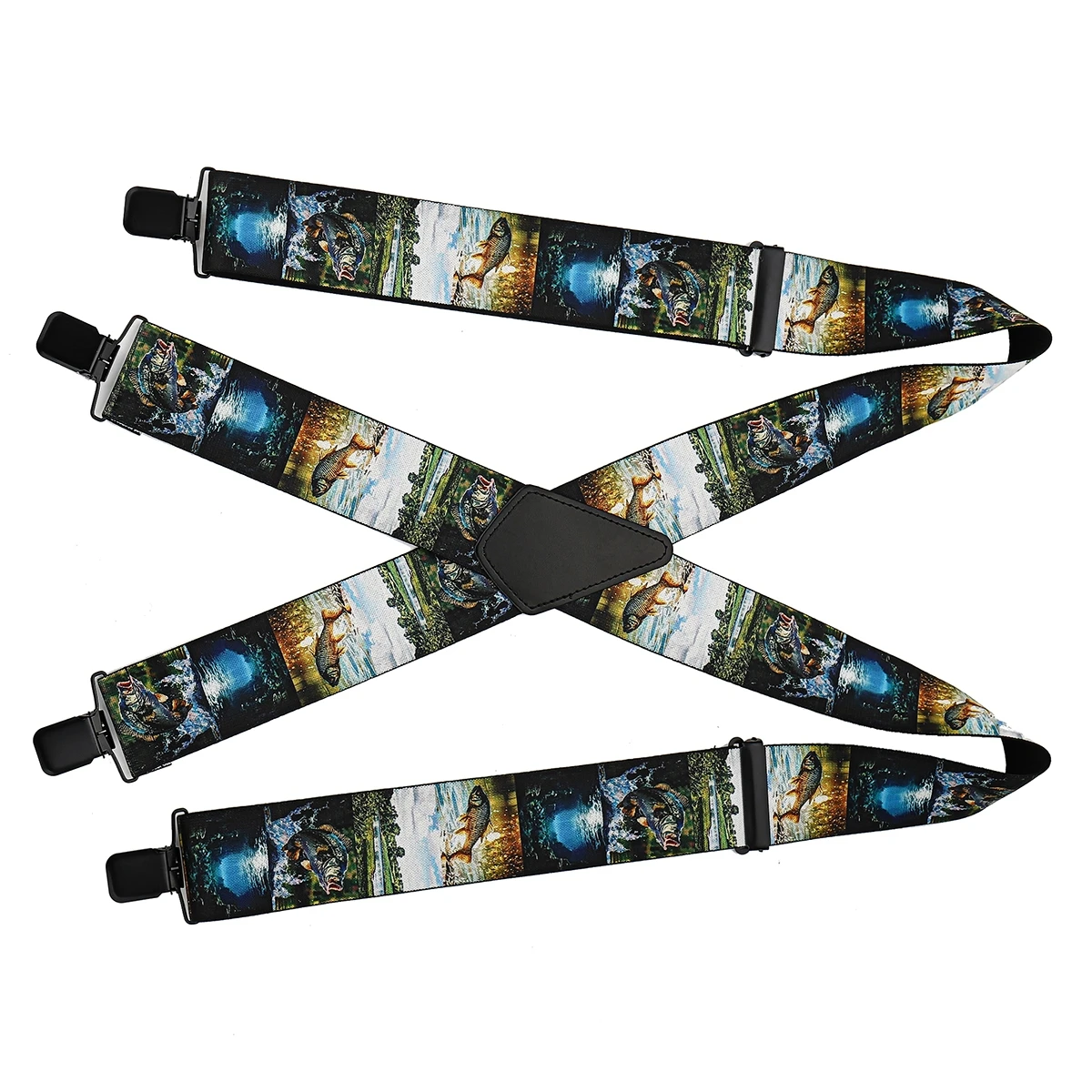 1,97-дюймовый мужской X-образный узор рыбы, высокоэластичный регулируемый ремень