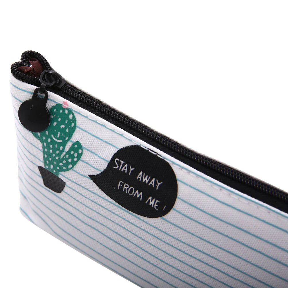 

3 Pcs Pencil Pouch Funny Canvas Cute Small Bags Middle School Student
