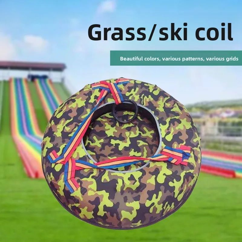

Лыжное кольцо 90 см, Dryland Rainbow Slide, кольцо из травы с мягкой подошвой из ПВХ, оптовая продажа внешней торговли, надувное лыжное кольцо с летающей тарелкой для снега