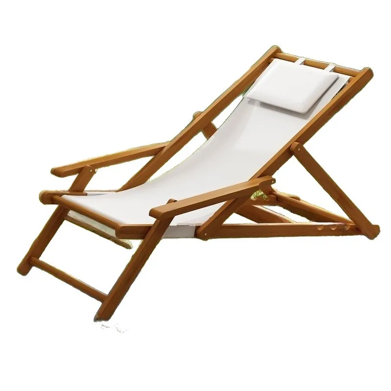 Foldable lounge chair, home courtyard balcony lunch break chair, outdoor canvas camping dual-purpose chair, sand new beach chair