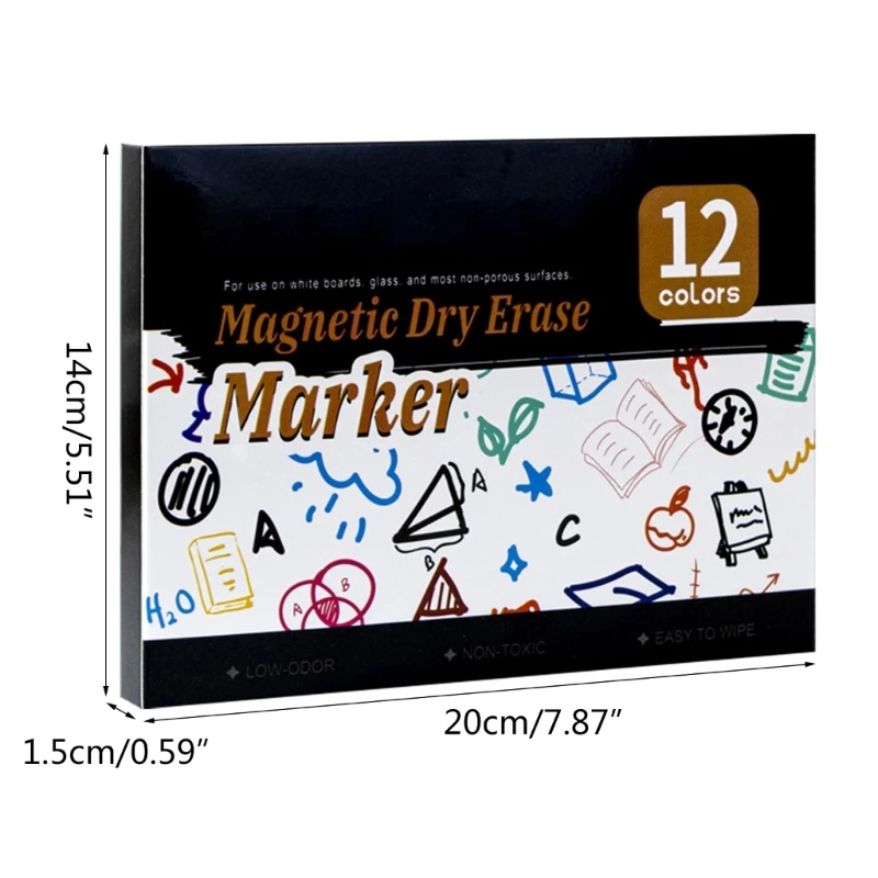 Whiteboard-Stifte, magnetische Marker, Stifte für Whiteboards mit feiner Spitze, farbige Whiteboard-Marker, löschbare, trocken