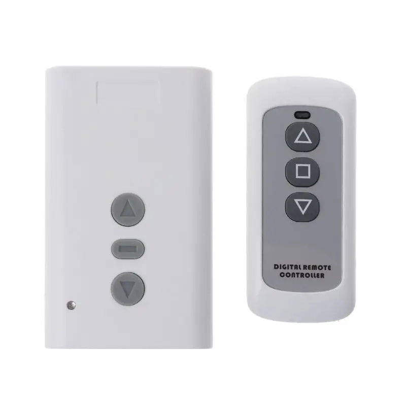 433MHz AC220V 2CH Relay Receiver RF Transmitter Wireless Remote Control Switch for Garage Door Motor Forward Reverse