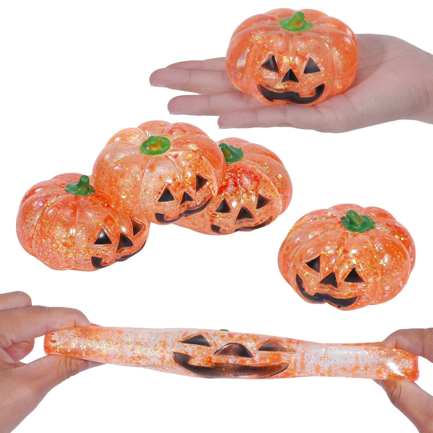 Big Pumpkin Malt Sugar Squishy Toy Slow Rising Soft Squeeze Fidget Vent Stress Relief Toy for Teens Adults Desk Party Gift