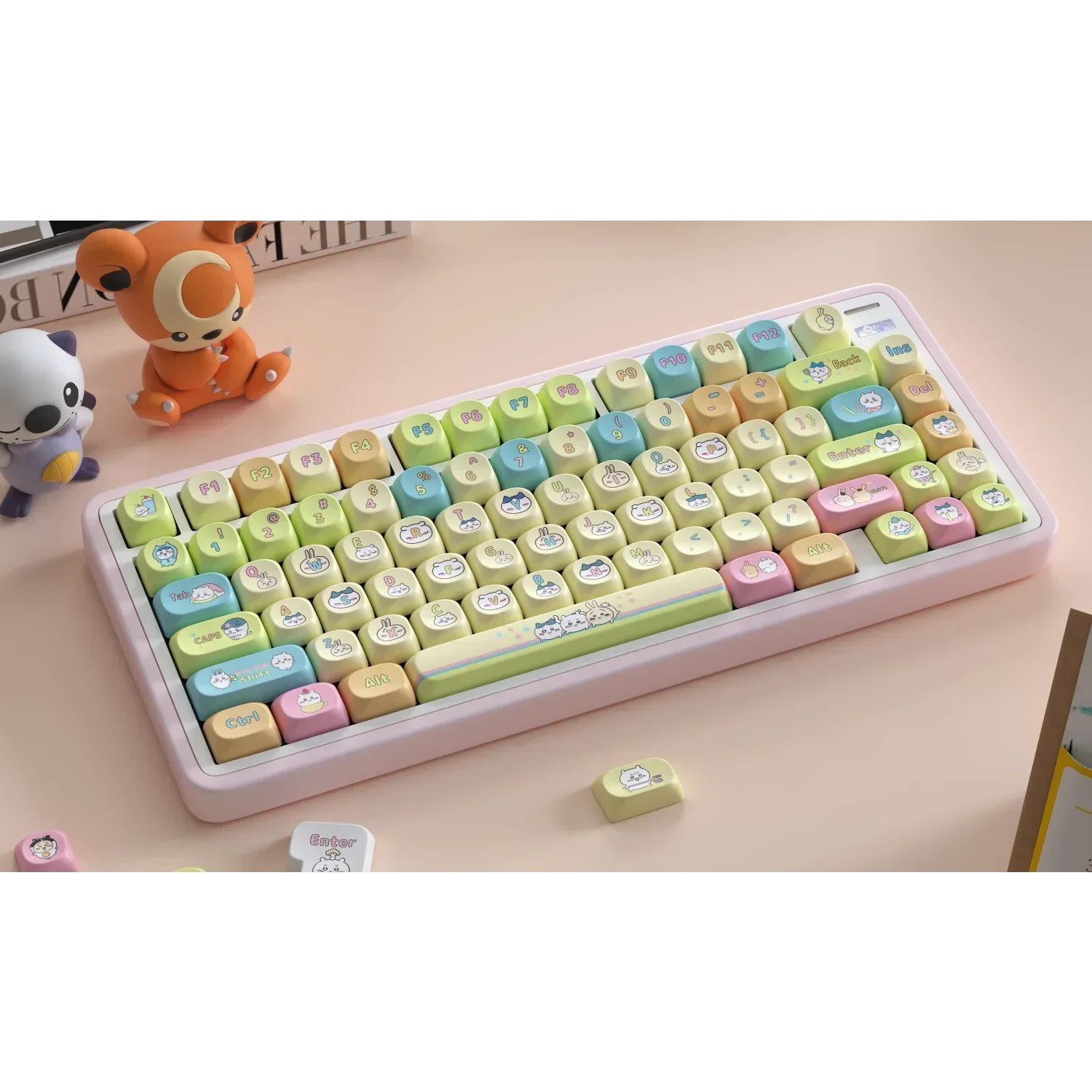 Usage Cute SOA Keycaps PBT Large Full Set Kawaii for Cherry Gateron MX Switches Mechanical Keyboards