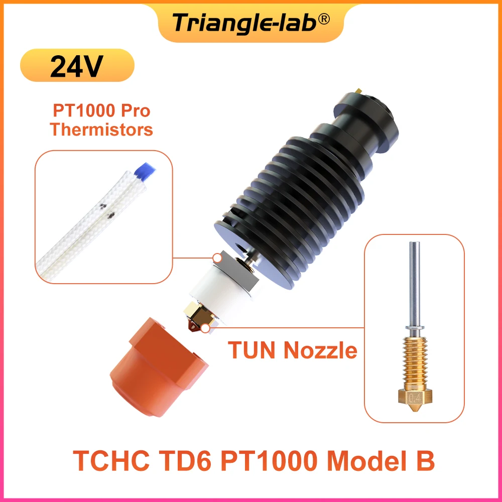 CTrianglelab-TCHC TD6 PT1000 Hotend avec thermistance PT1000 intégrée, pour CHC TD6 V6, salle de bain TEND DDE DDB Direct Drive ou Bowden DDB