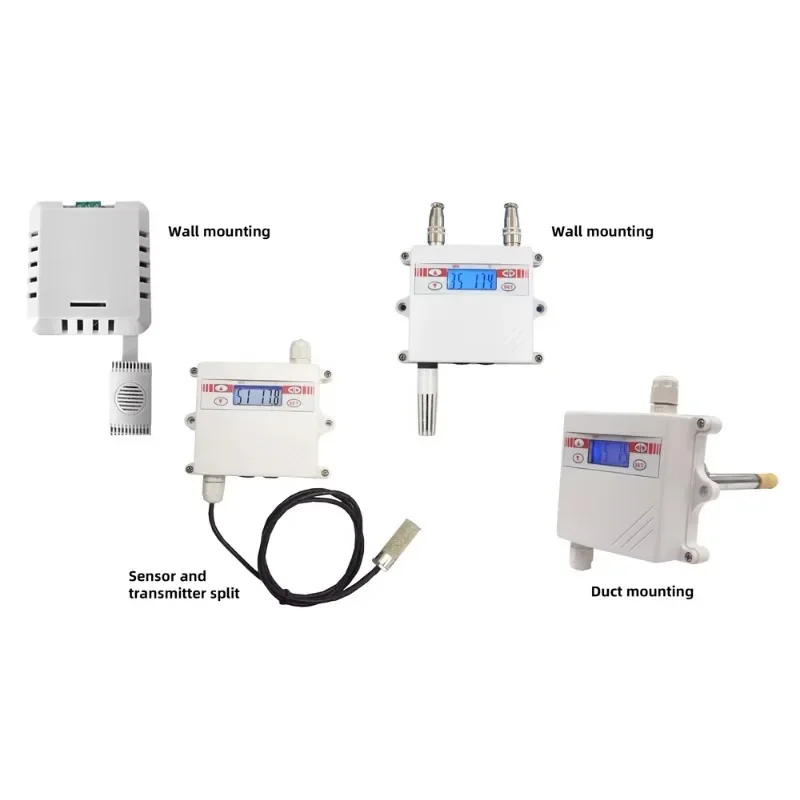 Trasmettitore di umidità della temperatura con display LCD diviso per montaggio a parete con uscita HVAC industriale 4-20 MA