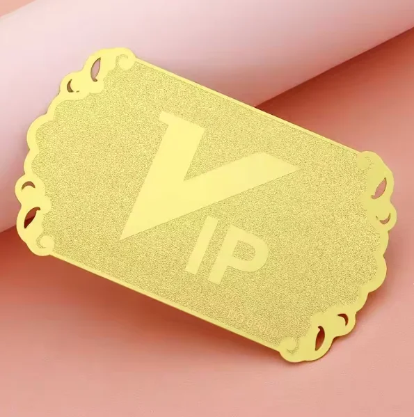 50PCS Customized Creative Stainless Steel VIP Card Quality Credit Card Metal Business Card Laser Carving