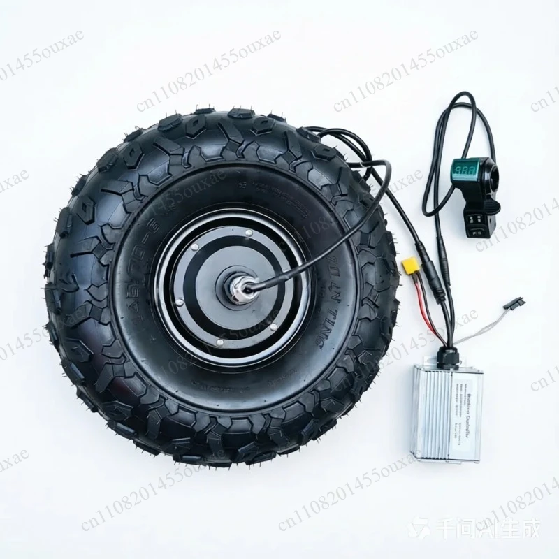 350W 14.5‑Inch Brushless Hub Motor Kit Waterproof Connector Controller for Electric Fishing Cart Wheelbarrow