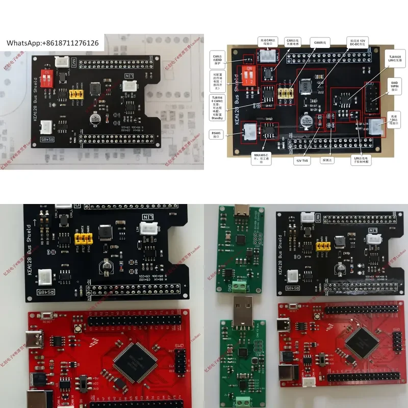 1pcs Freescale NXP KEA128 Development Board with CAN LIN RS485 Bus Expansion Module Compatible with KEA64 Microcontroller