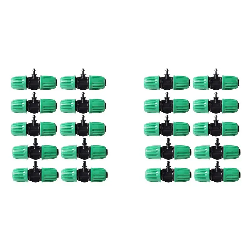 

AS94-20 Pcs Barbed Tee 1/2 Inch Tubing (1/2Inch ID) 16Mm To 1/4 Inch Irrigation Tube Anti-Drop Fitting (Fits 13Mm ID/4Mm ID)