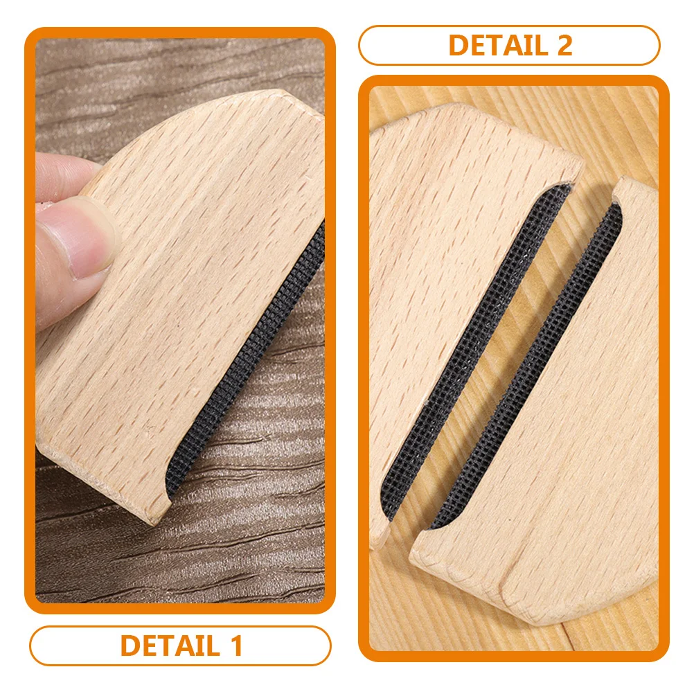 

3Pcs Lint Removers Manual Wooden Sweater Shaver Clothes Fuzz Remover Pet Hair Brush Portable Fabric Scraper Sweater Shaver