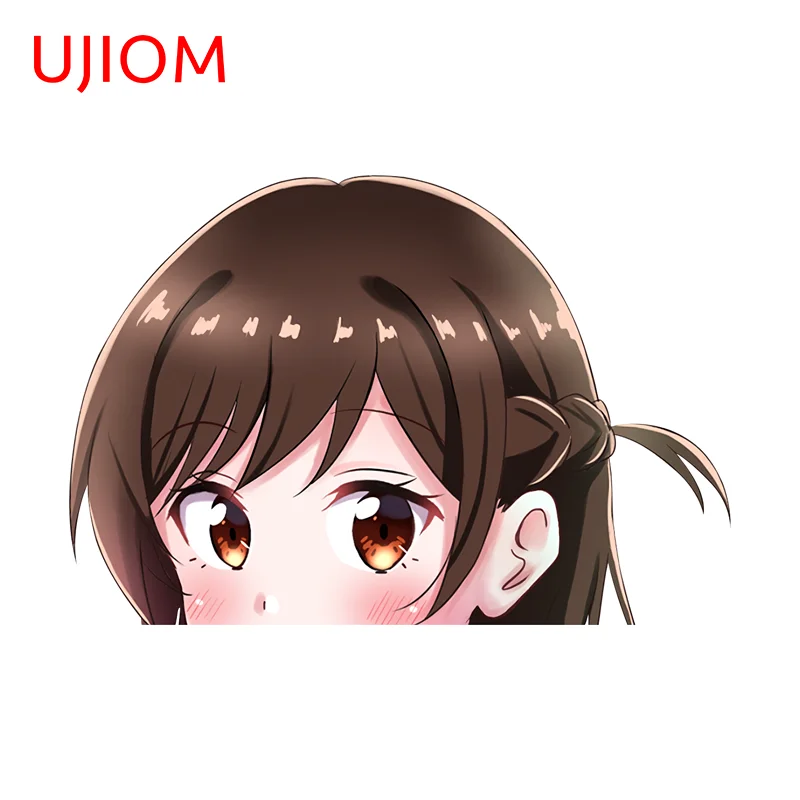 UJIOM Adorable Peeking Chizuru Mizuhara Wall Sticker Exquisite Enchanting Customizable Decal Suitable For Wallpaper Home Decor