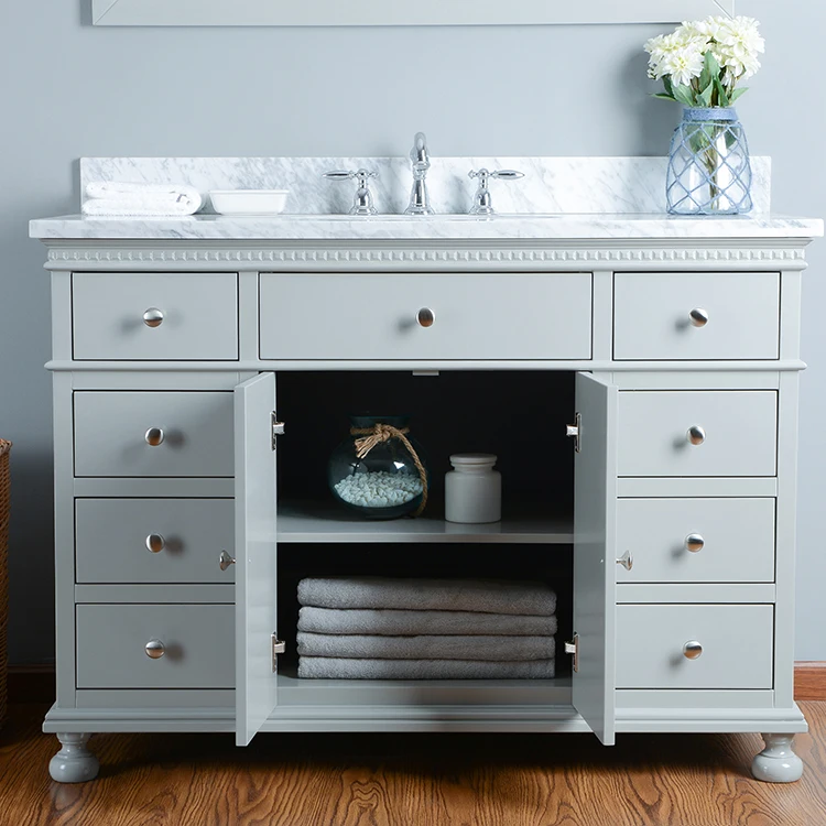 m 48inch Slate Grey Best Selling Marble Bathroom Vanities Furniture Wooden Bathroom Cabinet m
