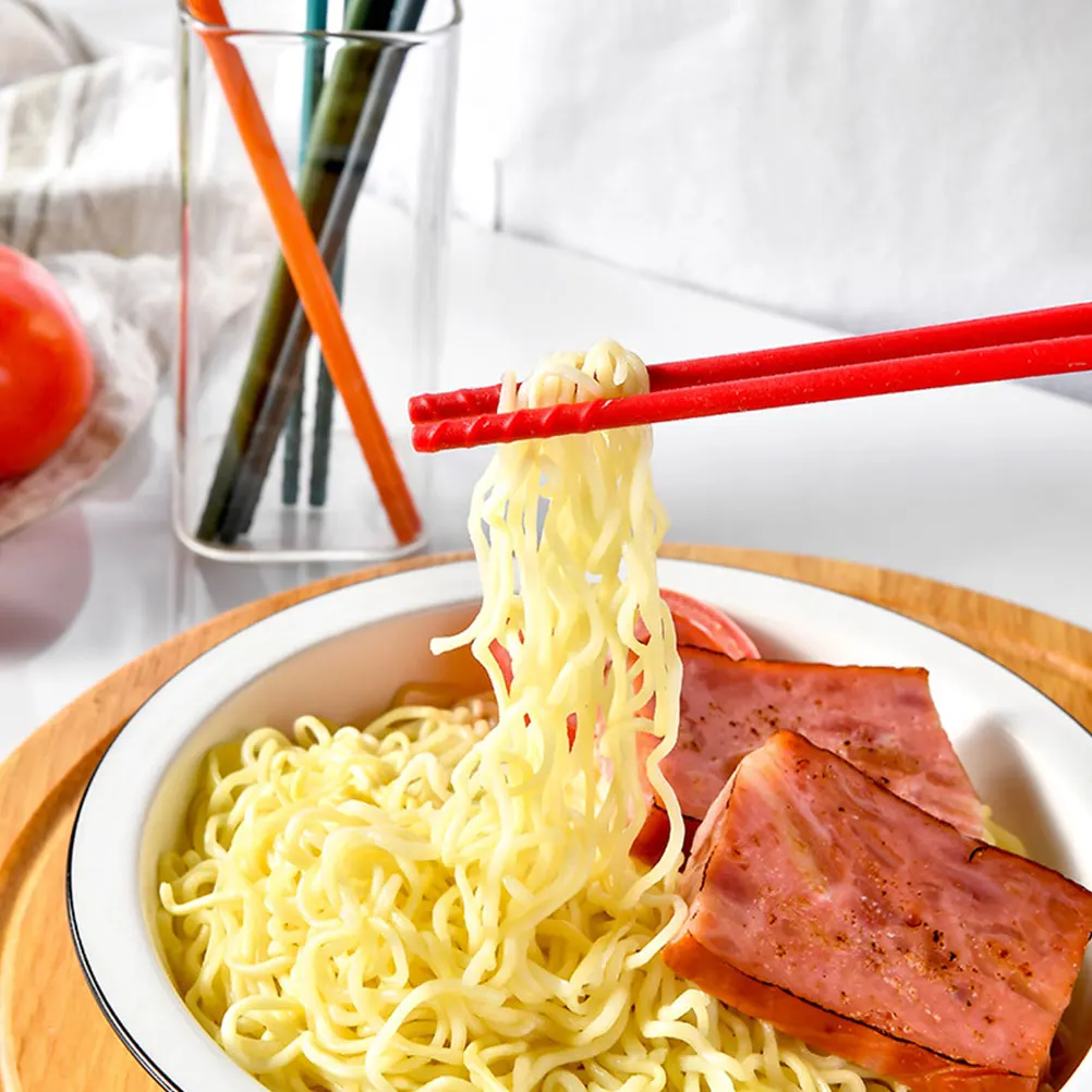 

Silicone Chopsticks Set 5 Pairs Kids Household Portable Heat Resistant Easy Clean Non Stick Practical Home Use Storage Tools