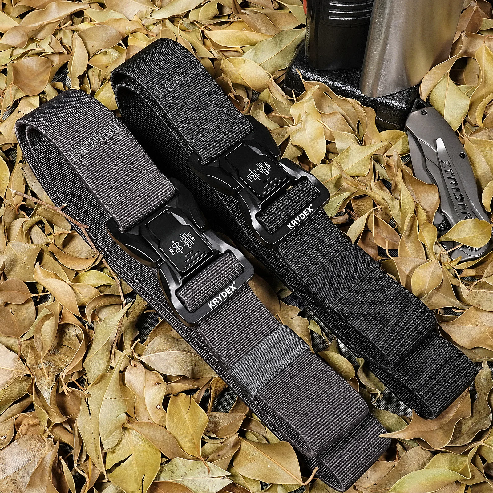 KRYDEX Taktischer 1,5 Zoll Stretch-Nylongürtel EDC Hüftgürtel mit Schnellverschluss-Schnalle Hochbelastbar für Arbeit Outdoor Training Dienstleistung – Detail 8