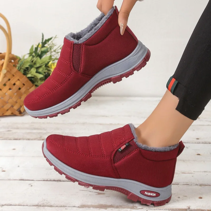 Cotton Shoes Men Winter New Snow Boots Men's Thick Outdoor Short Boots with Added Fleece Anti Slip Warm Shoes botas para hombre